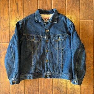 Vintage 90s Lee Stormrider Sherpa-Lined Denim Jacket